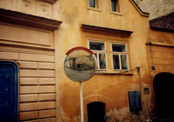 Peter McFadden - self-portrait in Prague, October 1988